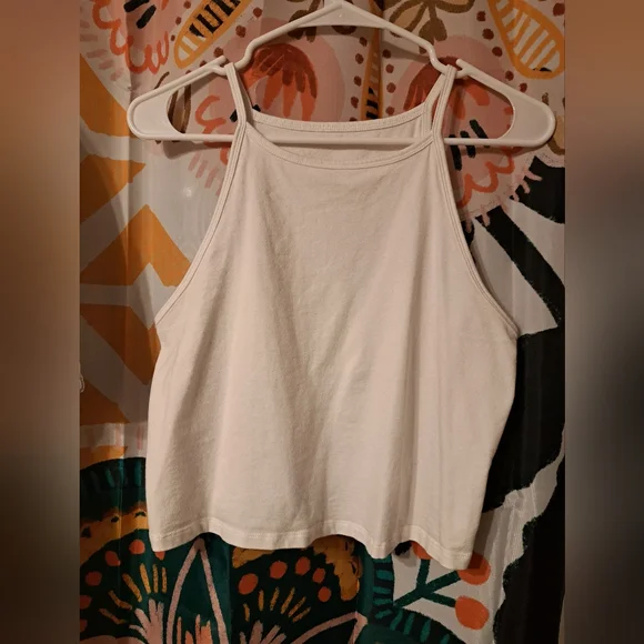 Torrid Light Blue and White Striped Blouse With White Cropped Tank - Picture 3 of 5